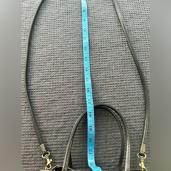 Esprit Crossbody Black & Tan Check Pattern Rattan Bag Y2K Academia Preppy - Picture 7 of 7